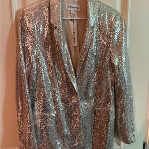 Women's Silver Sequin Blazer